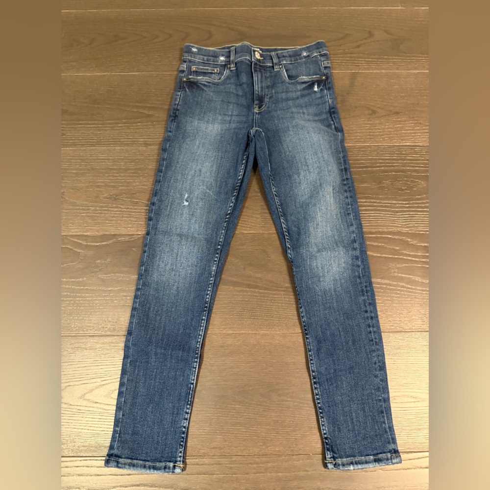 Zara Blue Skinny Jeans with Distressed Details